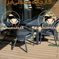میز و صندلی پلاستیکی ست چهارنفر شش نفر نهارخوری