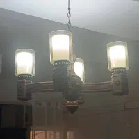 لوستر چوبی چهار شعله داکار