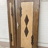 درب چوبی دو لنگه