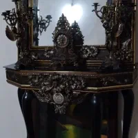 آیینه و شمعدان و ساعت ست کاملا تمیز و سالم و نو