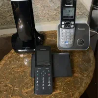 سه دستگاه تلفن بی سیم پاناسونیک و آلکاتل