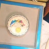 مدال المپیک پکن نقره با دایره طلا