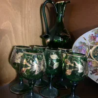 ست پارچ و لیوان های انتیک اصفهان نقاشی کاردست نو