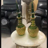 تنگ شاخ دار قدیمی طلاکوب