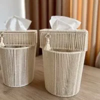 ست سطل زباله و جا دستمال کاغذی