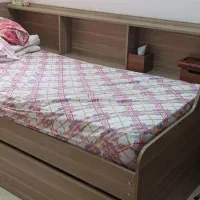 تخت یک نفره دو طبقه به همراه کتابخانه برند بلج