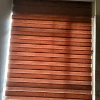 پرده زبرا اشپزخانه قهوه ای