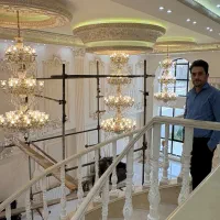 لوستر حسینیه لوستر طبقاتی لوستر تالار لوستر مجلل