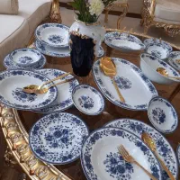 سرویس چینی قلم ابی ۱۲نفره مدل اکومیس