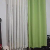 پرده پانچ سبز و سفید