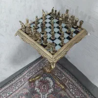 میز شطرنج تمام برنجی ( برنزی )