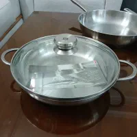 ماهیتابه استیل قدیمی برند دوبچه