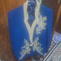 دودست کت ودامن آبی نفتی وبادمجونی