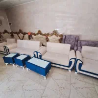 مبل با ۳ عدد جلو مبلی در حد نو