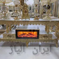 سرویس خواب میزتلوزیون شومینه طلایی آلیاژی برنجی