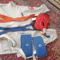 وسایل کاراته کامل کلاه دستکش لباس کمربند و غیره