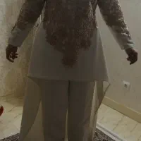 پیراهن و شلوار دنباله دار مجلسی