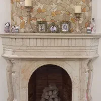 دوتا شمعدون زیبا پتینه کاری شده