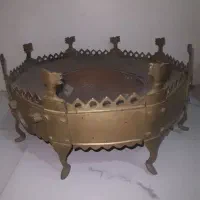 منقل روسی قدیمی قطر ۴۵ کفی مسی وسماور