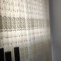 پرده تور رنگ نباتی