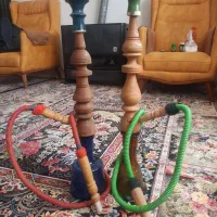 قلیان تنه چوبی . قلیون چوبی . چوب گردو