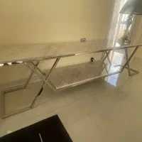 میز تمام استیل و سنگ