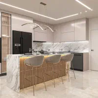 طراحی داخلی حرفه‌ای ، رندر واقعی + نقشه اجرایی