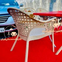 میز و صندلی پلاستیکی طرح نردی باغ نهارخوری غذاخوری