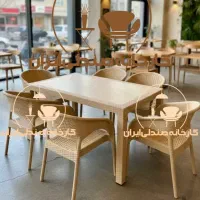 میز و صندلی پلاستیکی مدل ونوس ناهارخوری غذاخوری