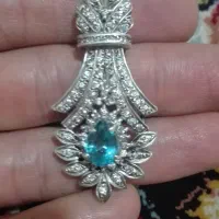 تو گردنی نقره ۹۹۵عیار بالانگین توپازسویس والماس