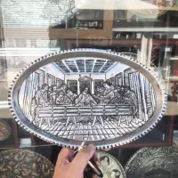 دیس بیضی قلمزنی شده