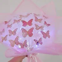 دسته گل پروانه ای با ریسه نوری