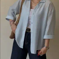 شومیز مانتویی پری شیشه ای فری سایز
