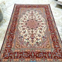 فرش دست بافت پشم گل ابریشم