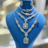 ست نقره زنجیری دستبند نقره ساعتی با گوشواره نقره