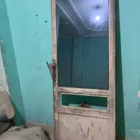 درب آهنی با شیشه و جا کولری