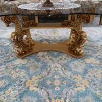 مبل استیل ۹نفره به همراه میز عسل وجلو مبلی