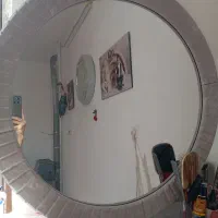 آینه ی گرد کنسول یا جاکفشی