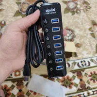 هاب 8 پورته اداپتور دار (1پورت شارژر)  usb3