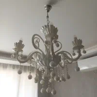 لوستر سلطنتی سفید تمام کریستال