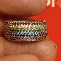 حلقه نقره تمام جواهر قدیمی|جواهرات|تهران, قناتکوثر|دیوار