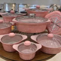 قابلمه Rockland سرامیکی چدن واقعی اصلی 27 پارچه