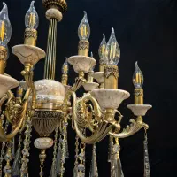 لوسترجدید/شاخه باربد برنجی شرکتی ترکیبی سنگی برنج/