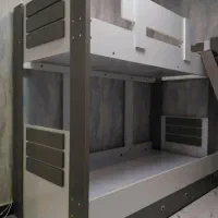 تخت دو طبقه تخت دوطبقه تمام چوب ملامینه اقتصادی