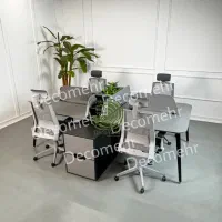 میز کارگروهی پایه فلزی WS 610با فایل دیوایدر شیشه.
