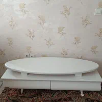 میز تلویزیون چوبی سفید شیک