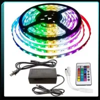 پک کامل ریسه RGB فول کالر 5 متری موزیکال پکیج 5050