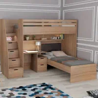 تخت خواب کمجا دو طبقه ملامینه