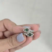انگشتر نقره سنگ سبز