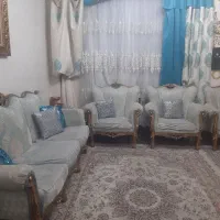 مبلمان ۹نفره استیل و بوفه منبت کاری شده